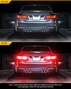 Pair of 3157 Red LED Rear Turn Signal Bulbs for Make Model
