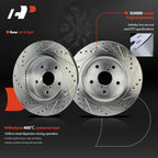 Set of 2 Rear Drilled Brake Rotors for Subaru Outback Legacy WRX (2015–2023)