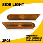 Set of 2 Front Bumper Side Marker Lights for Chevy Camaro (2010–2015)