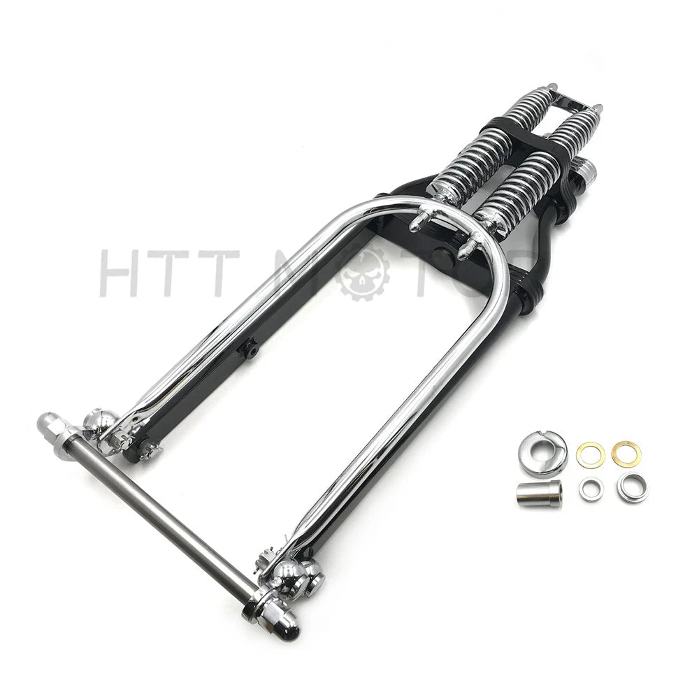 2X Over Black and Chrome Springer for Harley Big Twin