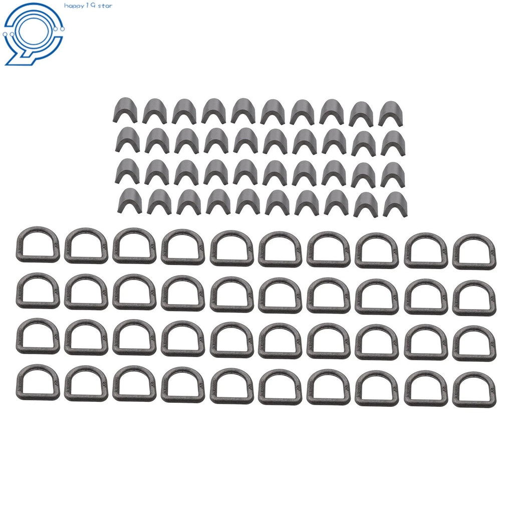 40 Pack 1/2" Weld On Forged D Ring for Heavy-Duty Applications (12,000lbs)