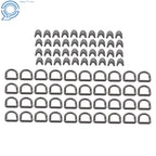 40 Pack 1/2" Weld On Forged D Ring for Heavy-Duty Applications (12,000lbs)