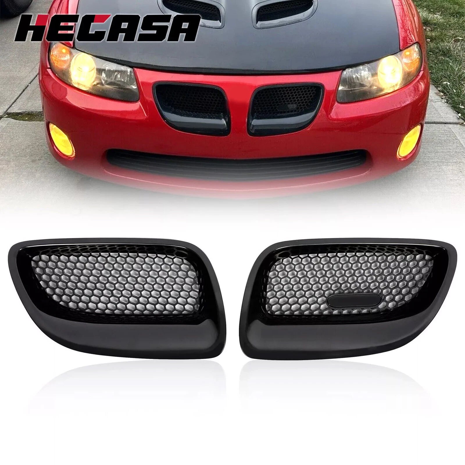 2X ABS Front Bumper Grille Assembly Kit for Pontiac GTO (2004–2006)