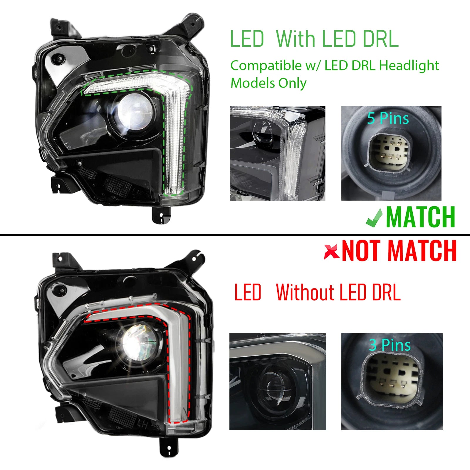 Full LED Headlight for Chevy Traverse (2022–2024) - Left Driver Side