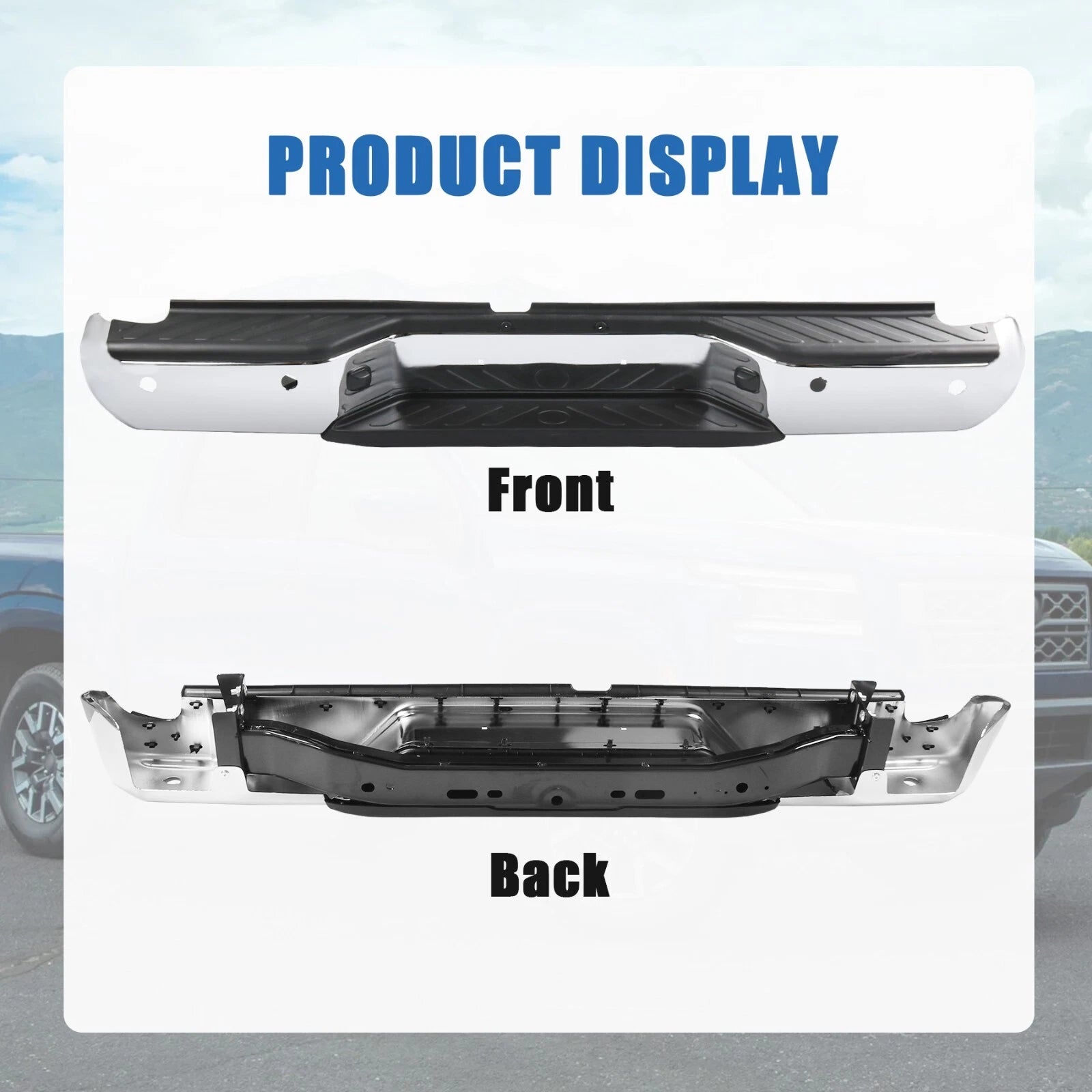 Chrome Rear Bumper Assembly for Nissan Frontier (2005–2021)