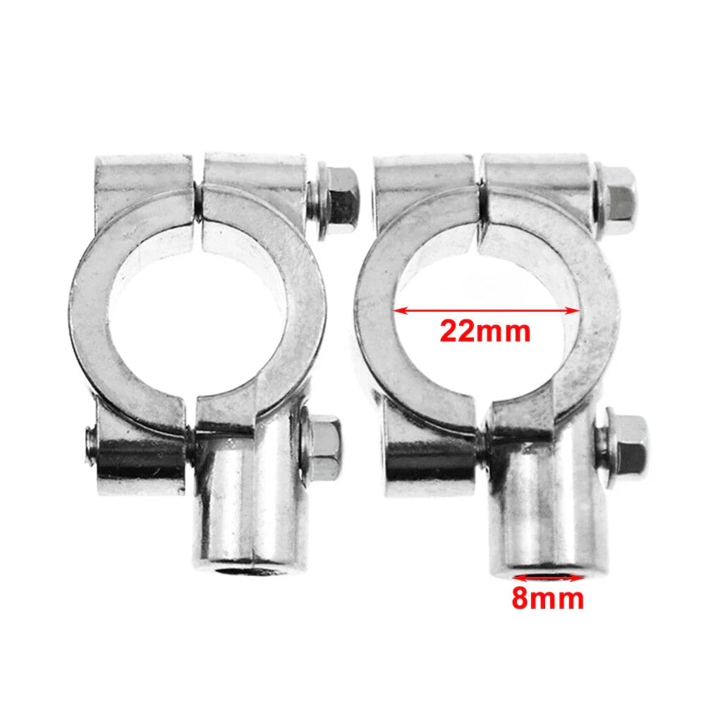 22MM M8 Chrome Motorcycle Handlebar Mirror Mount Clamp