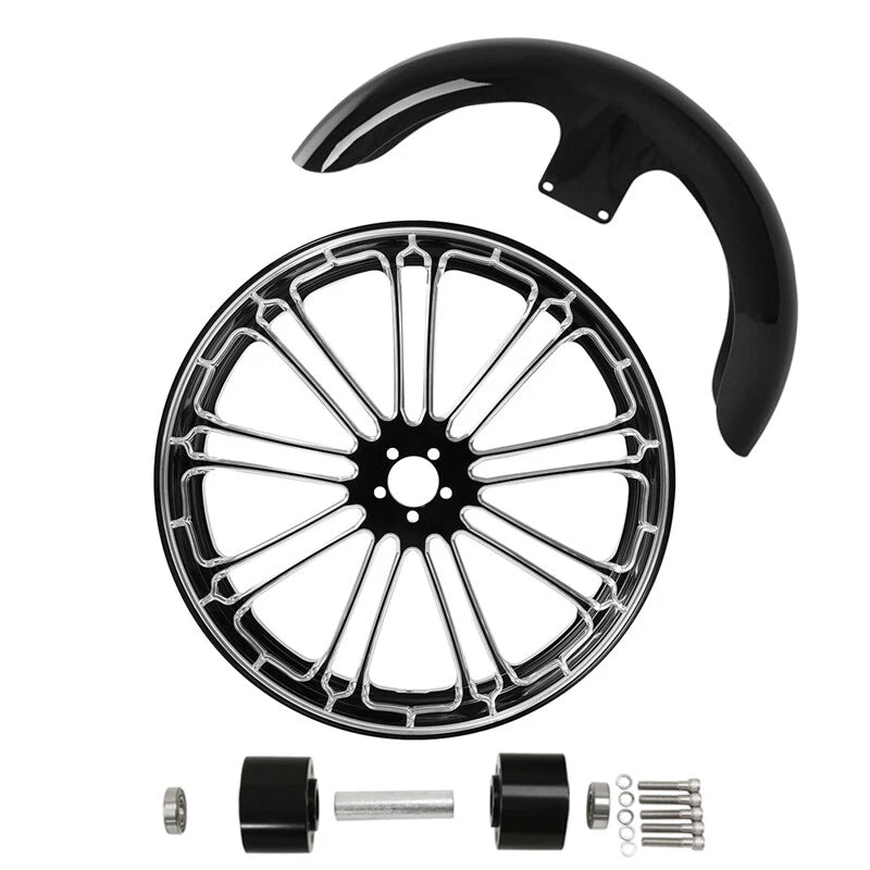 21" Front Wheel Rim for Harley Touring (2008–2024) Dual Disc Hub Black