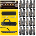 20PCS LED Amber Grill Side Marker Strobe Light Bar Kit for Tow Truck