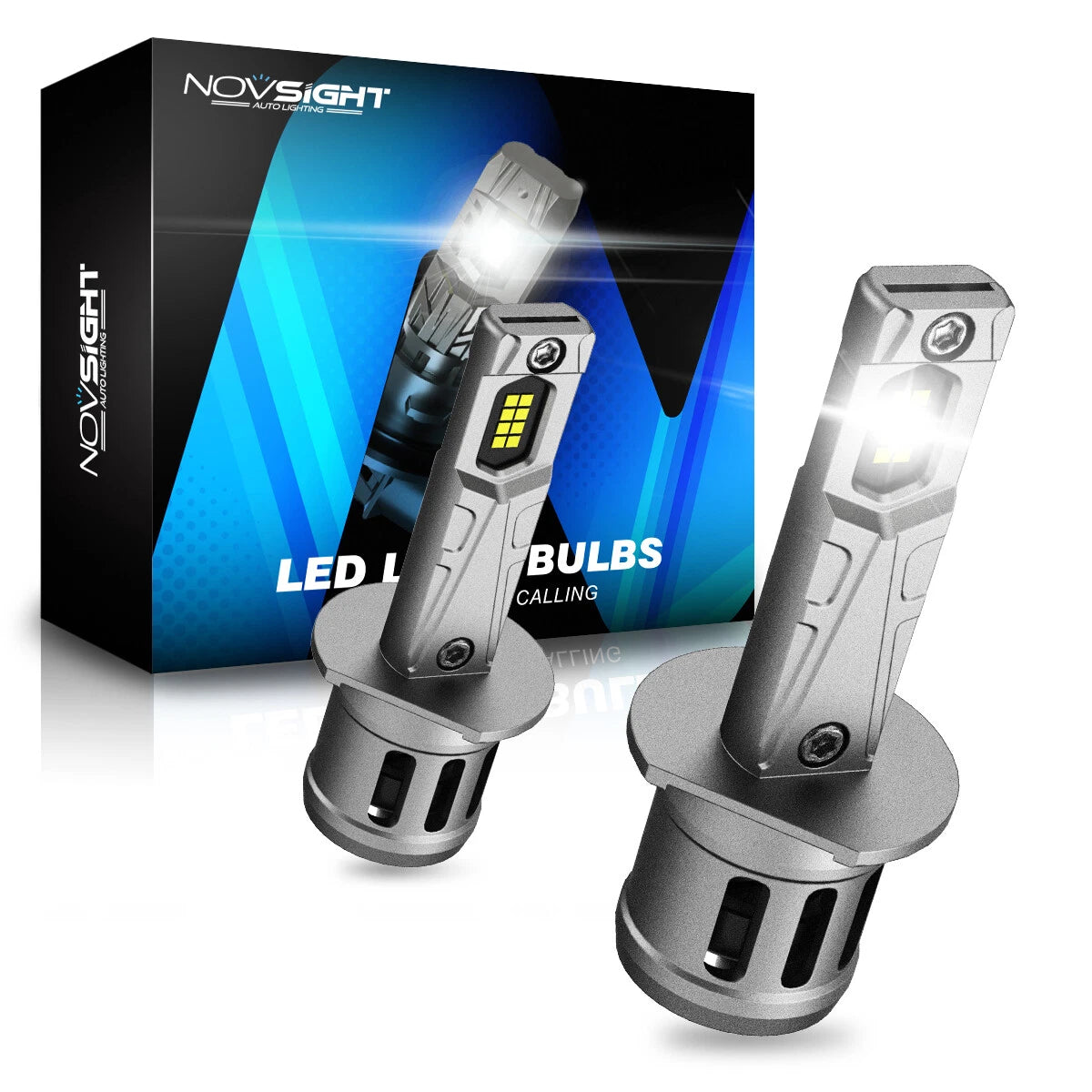 H1 LED Headlight Bulbs Conversion Kit 6500K 20000LM for NOVSIGHT