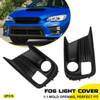 Pair Fog Light Grille Cover Bezel Set w/2 Holes for Subaru WRX STI (2018–2021)