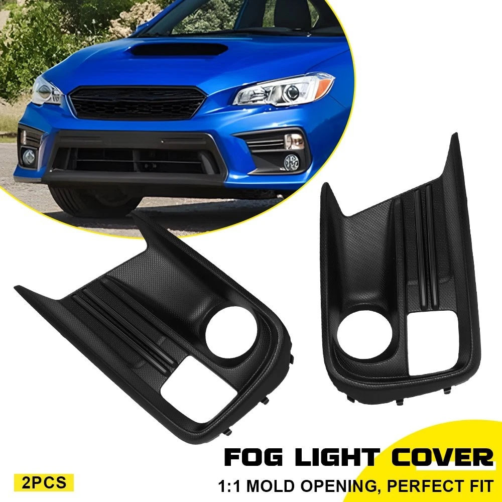 Pair Fog Light Grille Cover Bezel Set w/2 Holes for Subaru WRX STI (2018–2021)