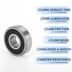 6201DDU Deep Groove Ball Bearing for Scooter Skateboard Wheel (12x32x10mm)
