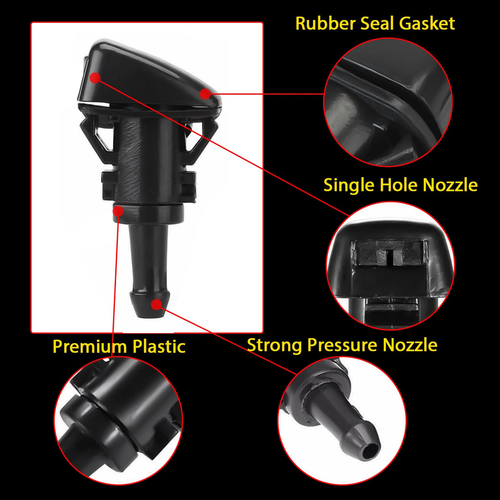 2 Pcs Windshield Washer Nozzles for Chrysler 300 and Ram 1500 (2009-2025)