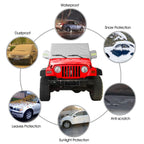 Car Cover for Jeep Wrangler TJ 2 Door (1997–2006) Waterproof Reflective Strips