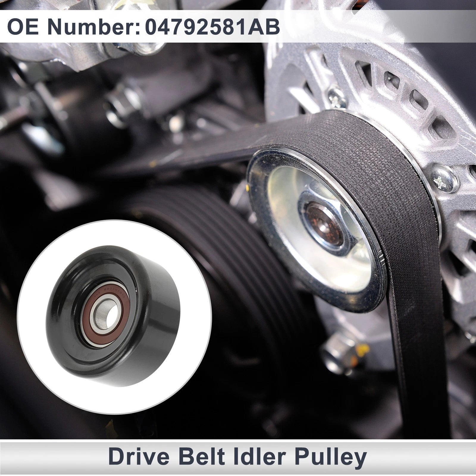Drive Belt Idler Pulley for Chevrolet Silverado (2007–2016) No. 04792581AB