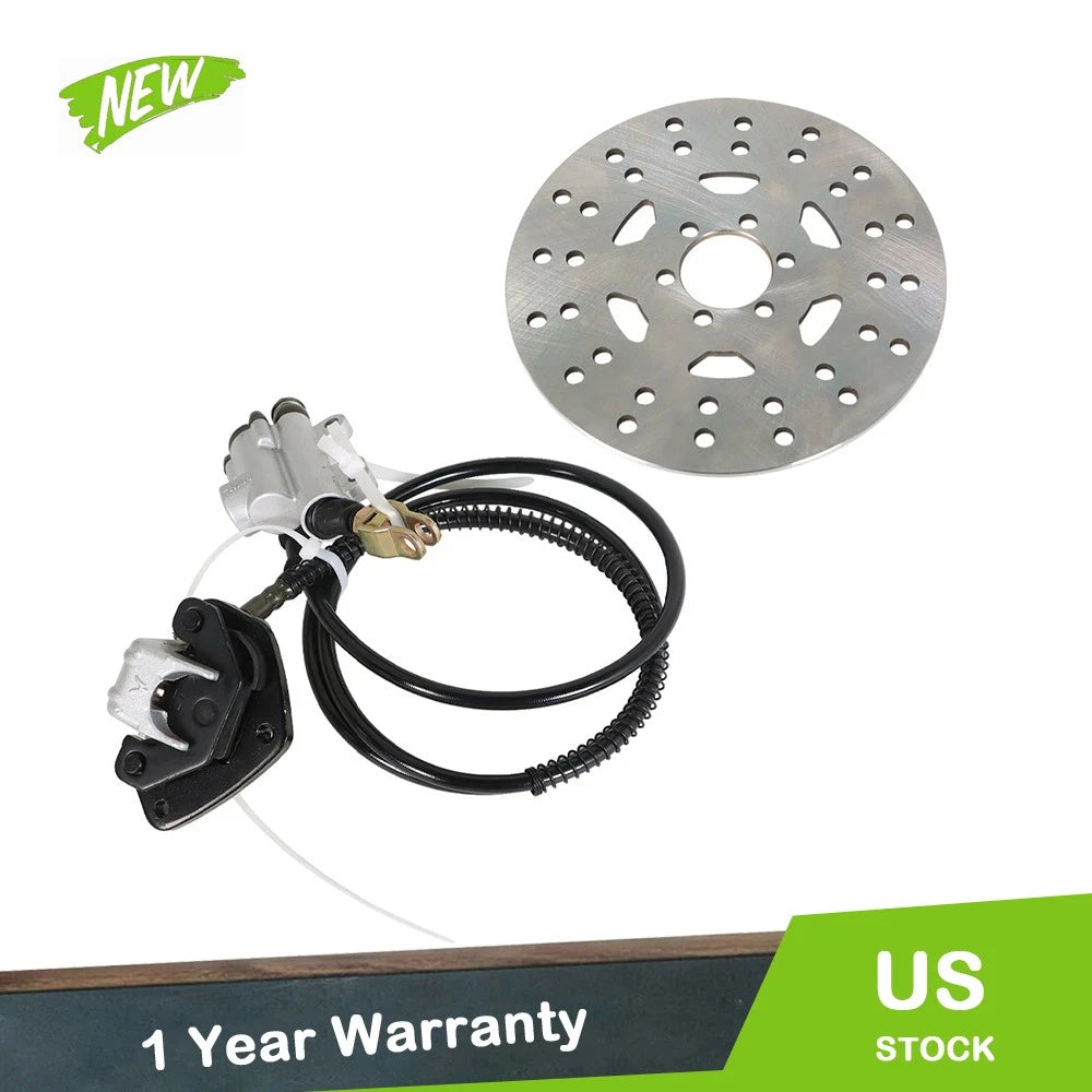 Rear Hydraulic Brake Caliper Assembly & Disc Rotor Kit for ATV Go-kart