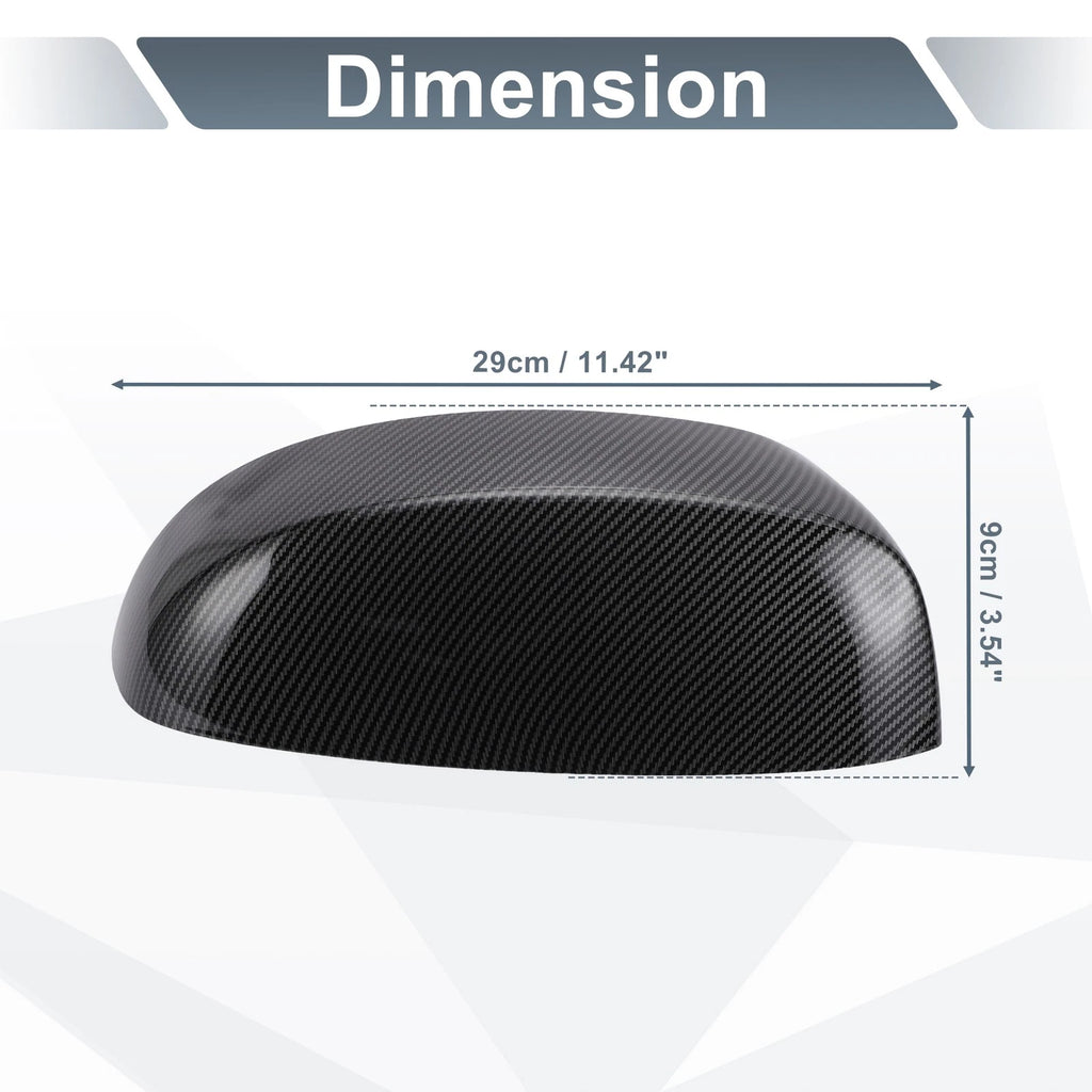 Set of 2 Rearview Mirror Cover Caps Black Carbon Fiber for Chevrolet Avalanche (2002–2013)