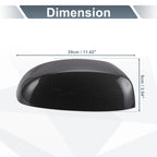 Set of 2 Rearview Mirror Cover Caps Black Carbon Fiber for Chevrolet Avalanche (2002–2013)