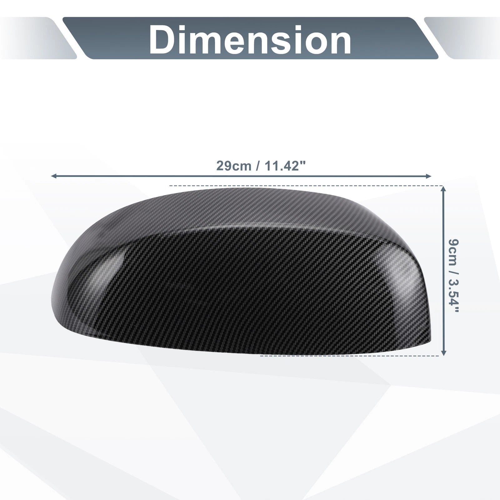 Set of 2 Rearview Mirror Cover Caps Black Carbon Fiber for Chevrolet Avalanche (2002–2013)