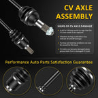 Set of 2 CV Axle Shafts for Yamaha Grizzly 700 YFM550D 4x4