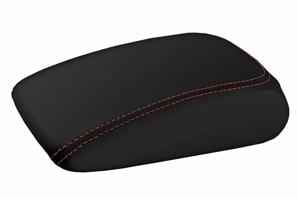 Armrest Cover for Audi A3 (2015–2020) Leather Red Stitch