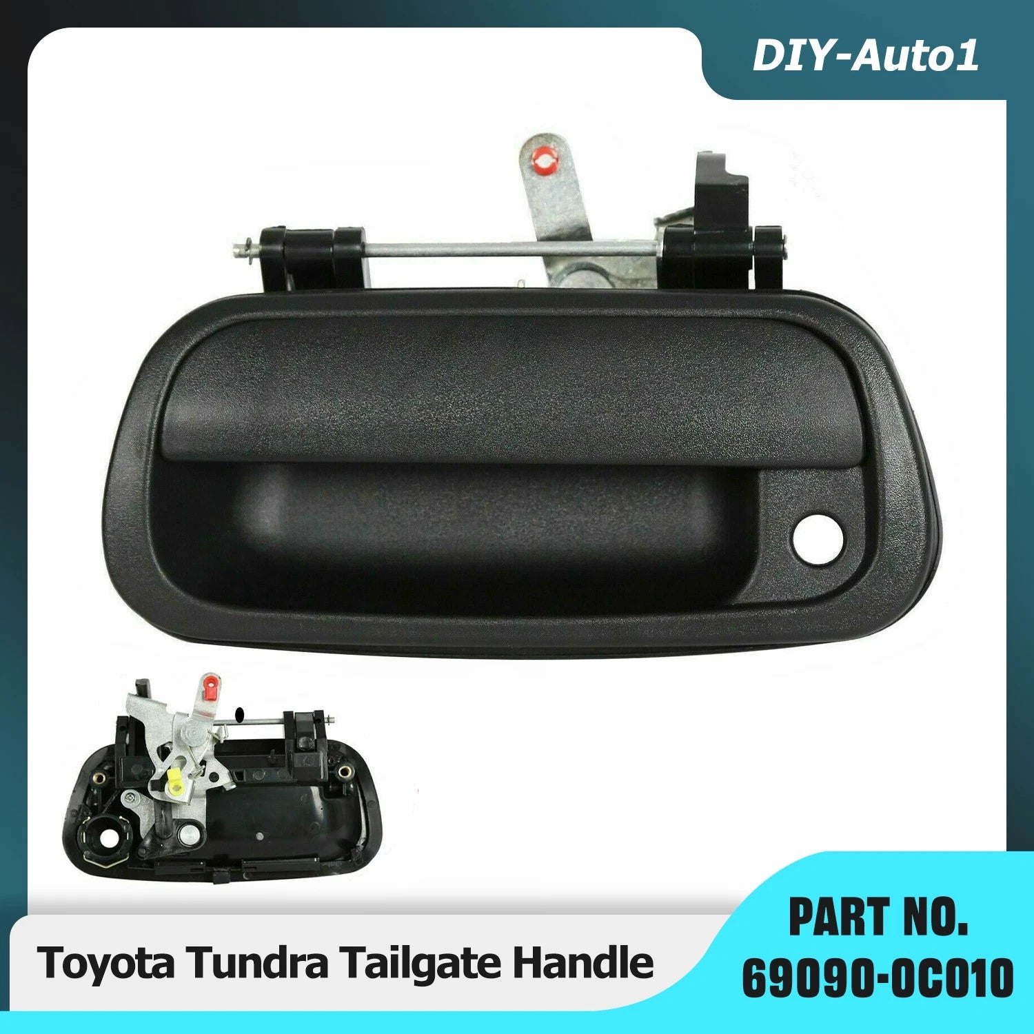 Tailgate Handle for Toyota Tundra (2000–2006) - Textured Black