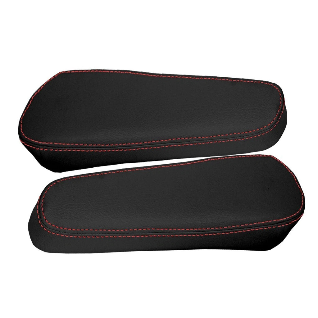 Leather Seat Armrest for Chevrolet Express 1500 2500 3500 (2003–2017) Red Stitch