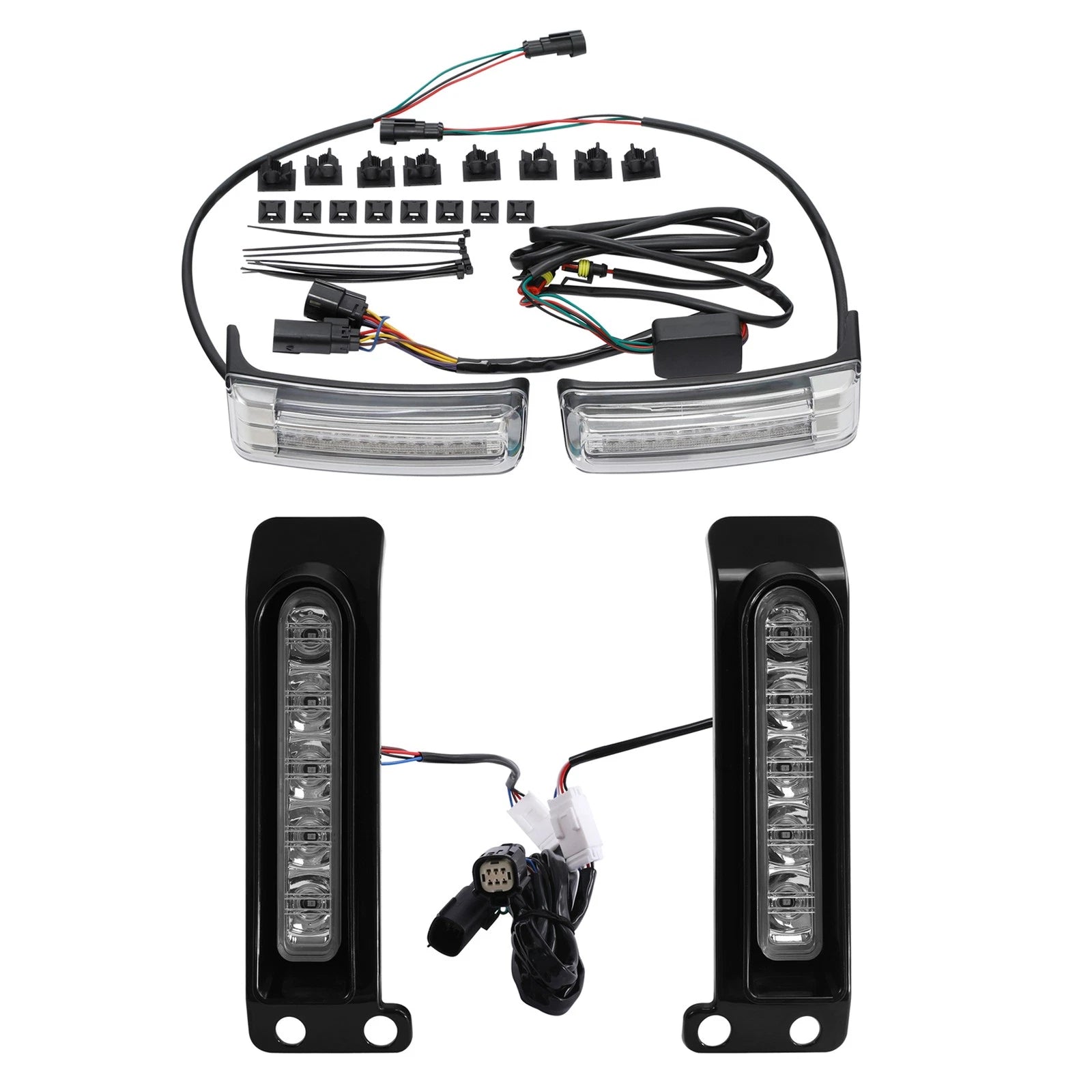 LED Saddlebags Insert Support Run Brake Turn Light for Harley Touring (2014–2024)