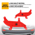 2Pcs Red Lens Rear Bumper Reflector LH+RH for Hyundai Santa Fe Sport (2013–2016)