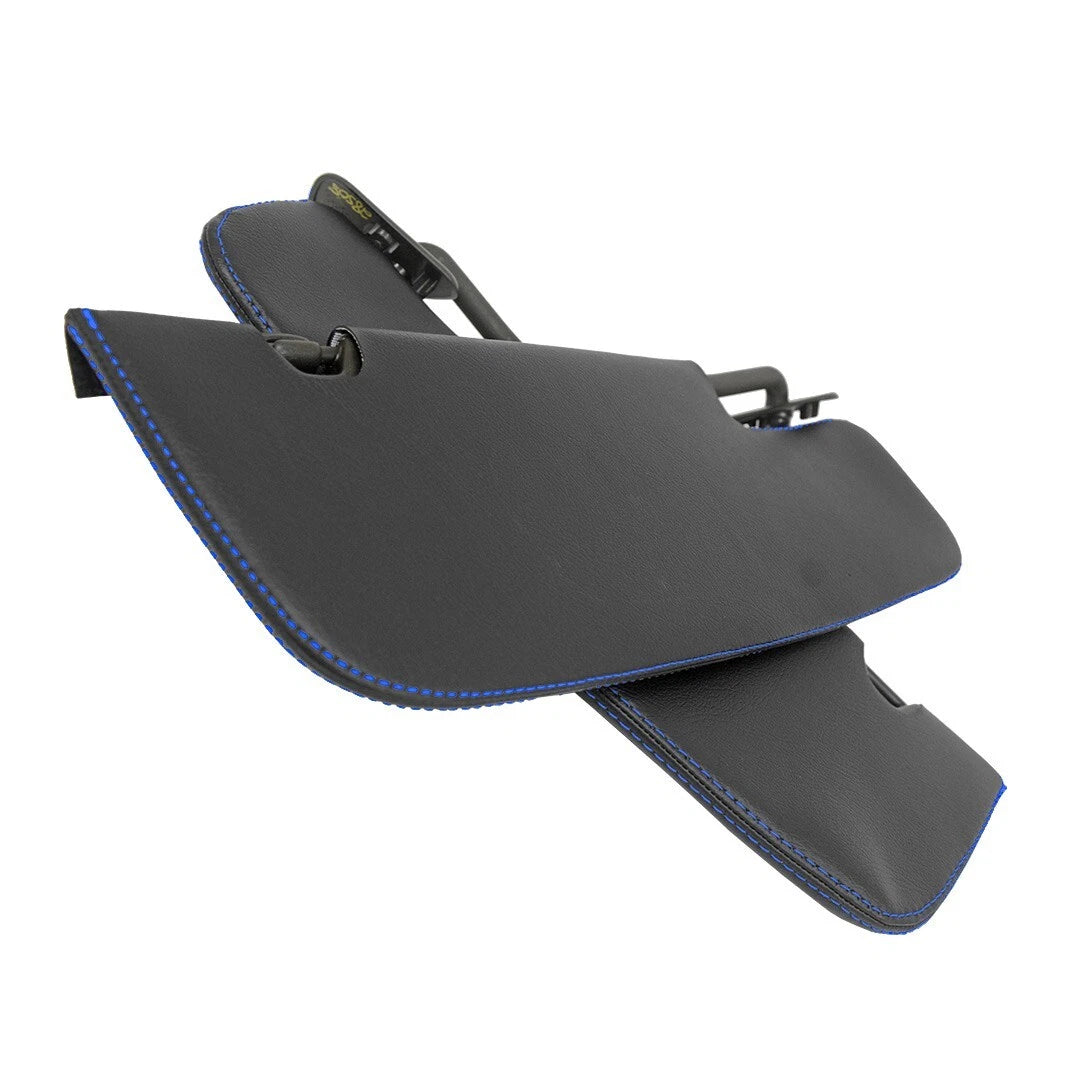 Sunvisor Covers for Ford Mustang (2005–2009) Blue Stitch PVC Leather