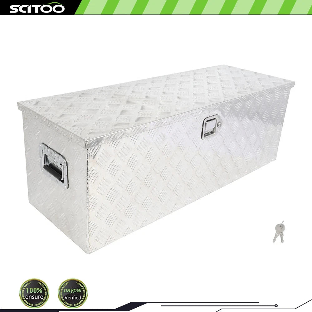 2X 44"x15"x15" Multifunctional Storage Tool Box for Truck (W/2x Chain)