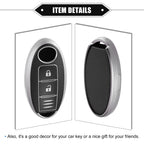 3 Button Key Fob Cover for Nissan Serena, X-Trail (Fit 2000–2023) TPU Black