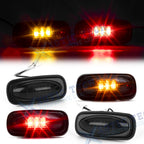 Smoke LED Rooftop Cab Running Light + Side Fender Marker for Dodge Ram 2500 3500 (2019-2024)