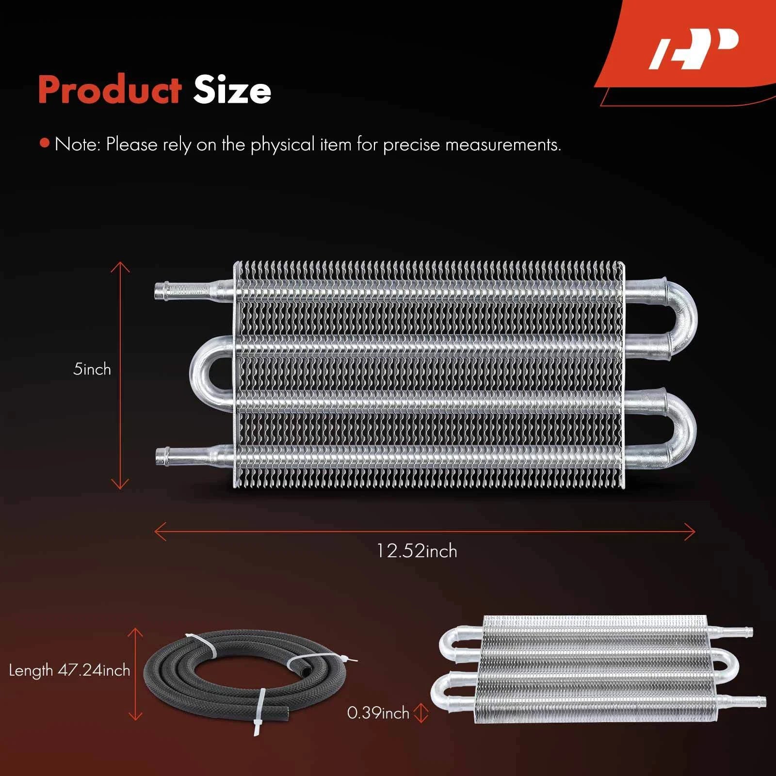 Trans. Oil Cooler Kit for Chevrolet (3/4" Thick, 5” x 12-1/2” Core)