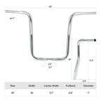 18" Ape Hanger Handlebar for Harley FLST FXST Sportster XL883 XL1200 (2004–2023)