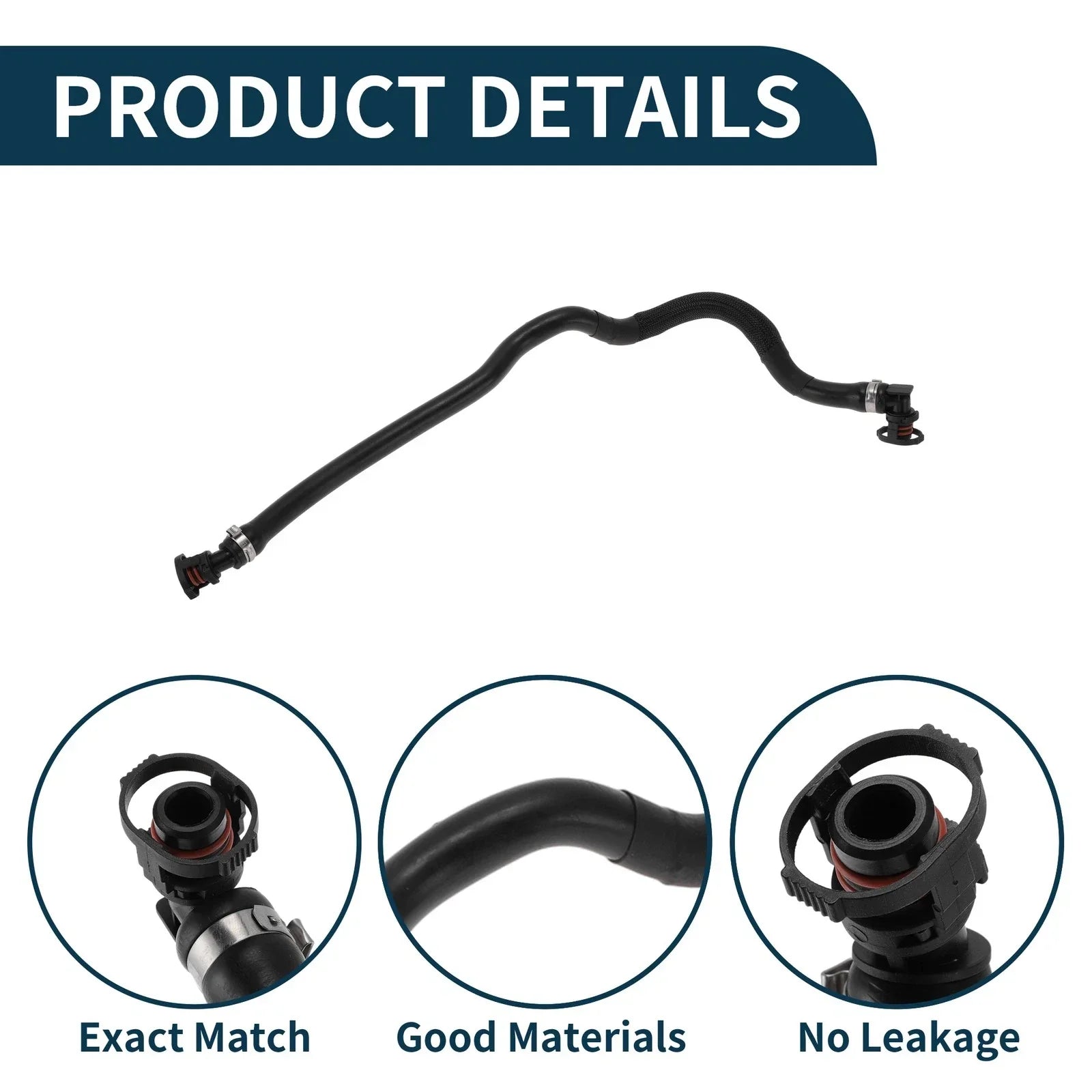Radiator Hose for BMW 550i (2013 - 2016) Rubber Black