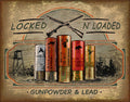 Locked N Loaded Retro Metal Sign 16" x 13" for Outdoor Decor