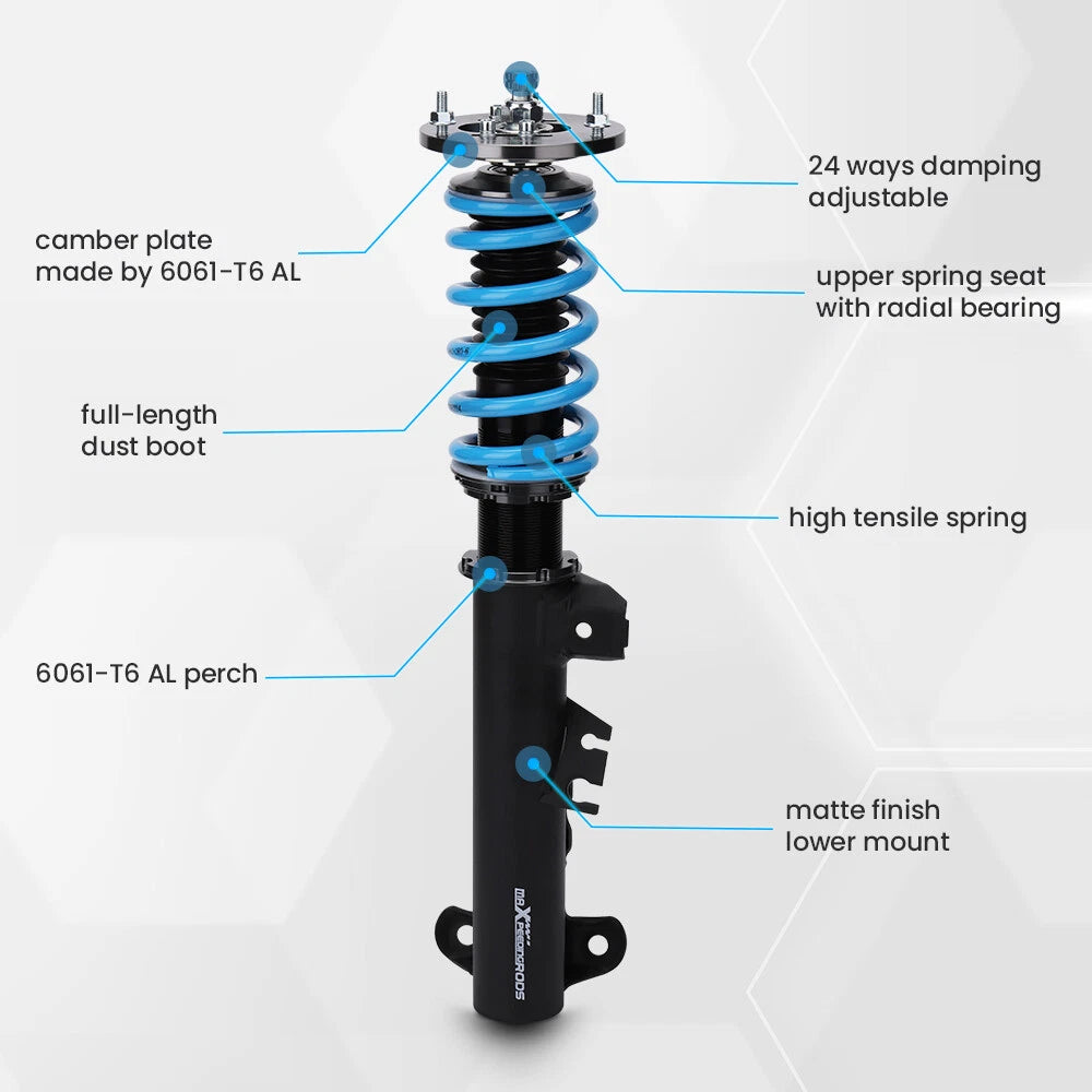Coilovers 24 Click Damper Shocks Kit for BMW 3 Series (1992–1999)