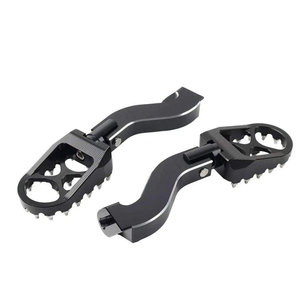 Black Rear Passenger Pedals Mount Kit for Harley Touring Electra Glide (1993-2024)