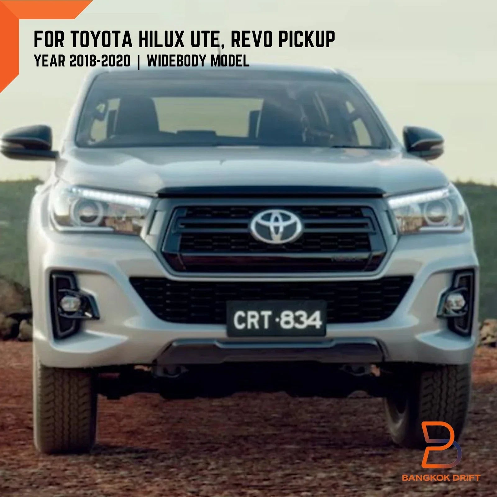5" Matte Black Fender Flares for Toyota Hilux Ute (2018-2020)
