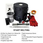 6KG Propane Melting Furnace for Copper Silver Aluminium + Graphite Mould
