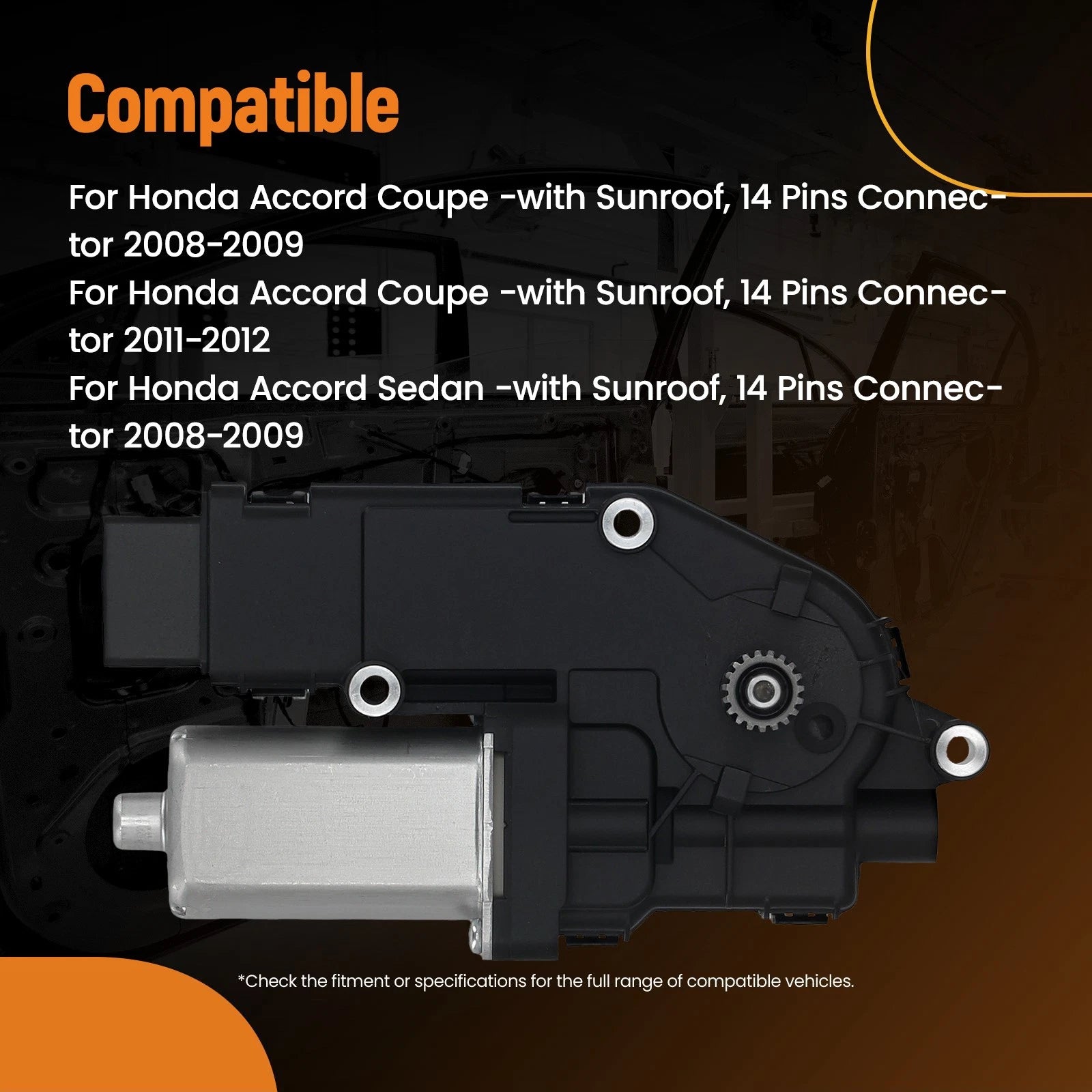 Front Sunroof Motor for Honda Accord (2008–2009) 70450TA0A01