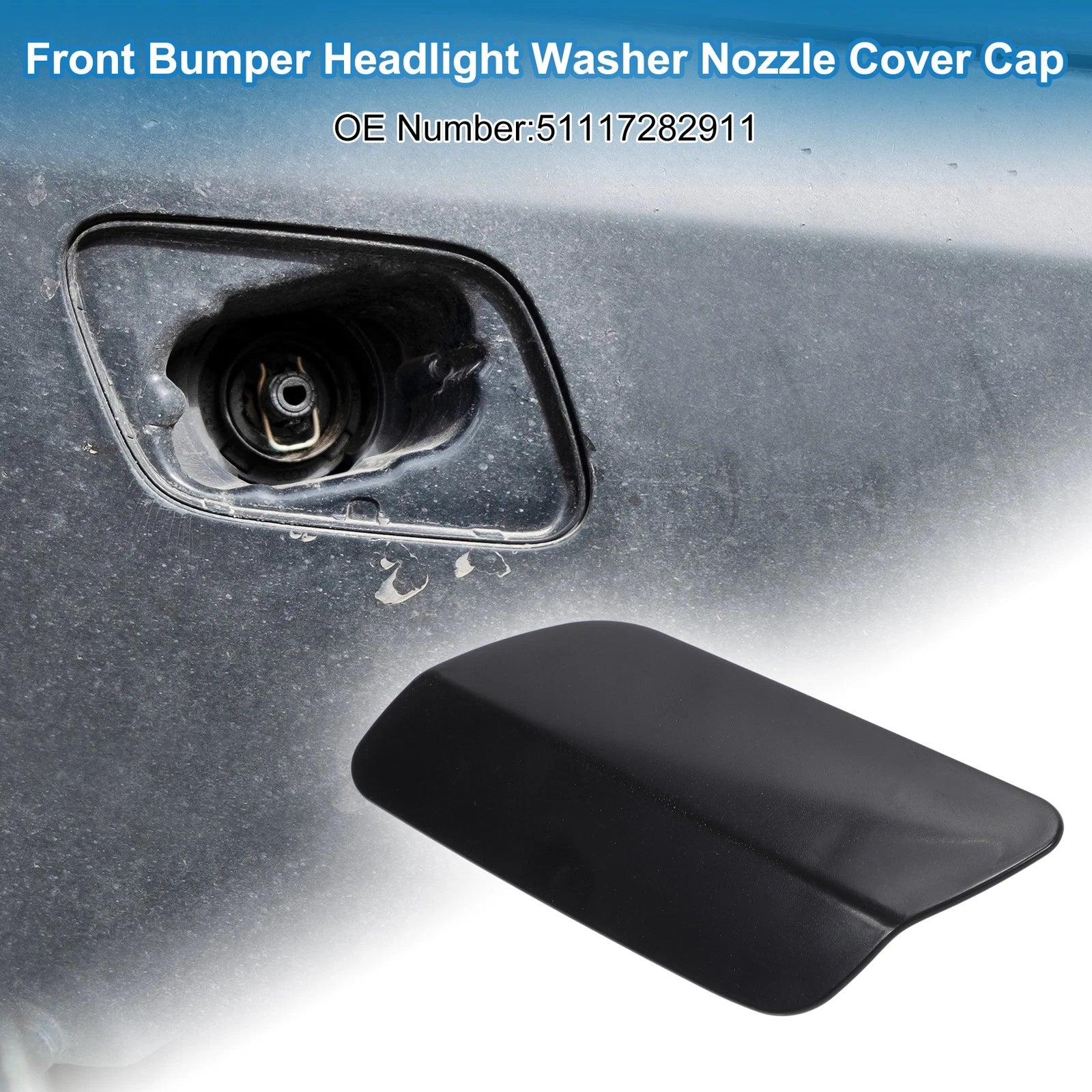 Front Left Headlight Washer Nozzle Cover for BMW 640i (2012–2015)