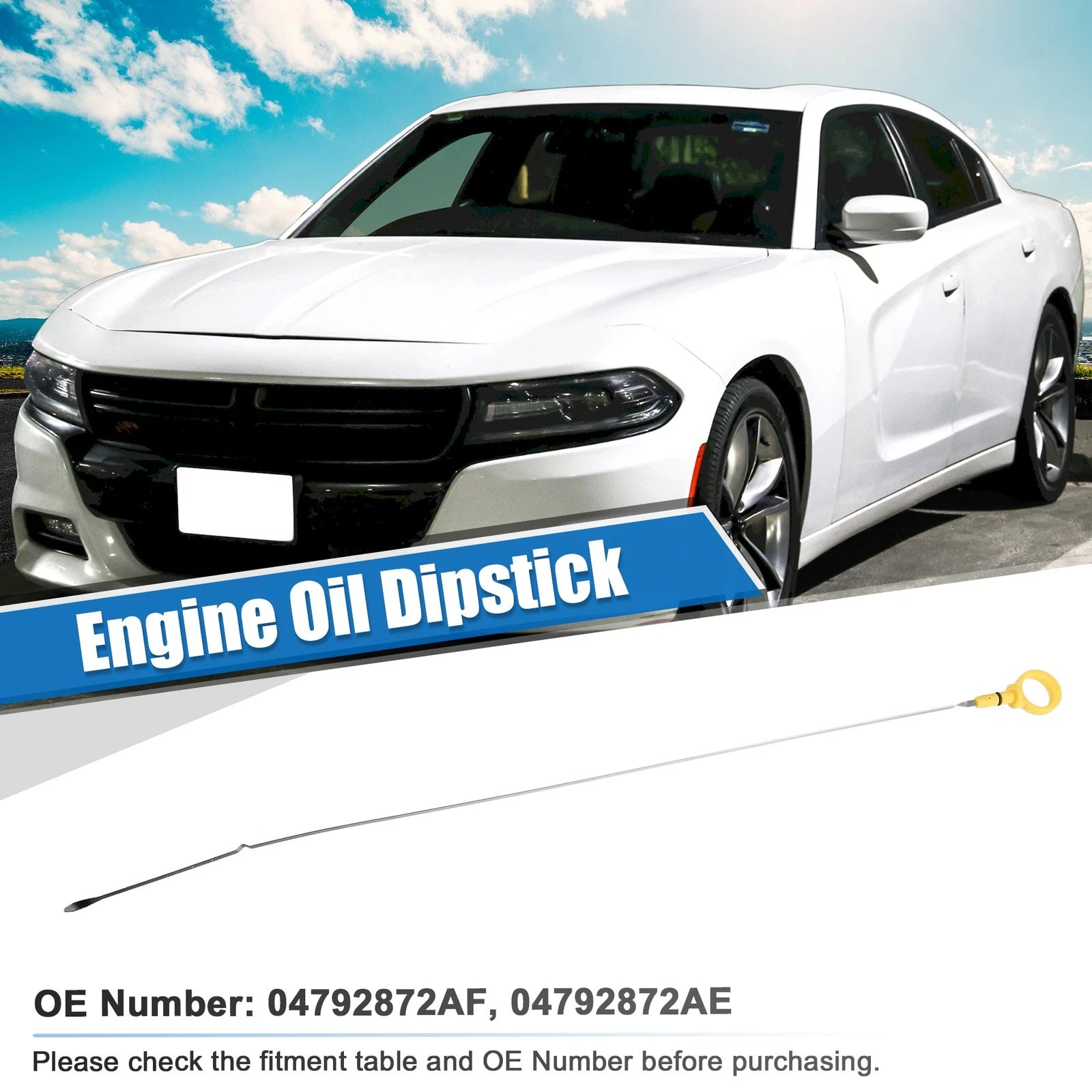 Engine Oil Level Indicator Dipstick for Dodge 300C (2016–2019) 4792872AFAE