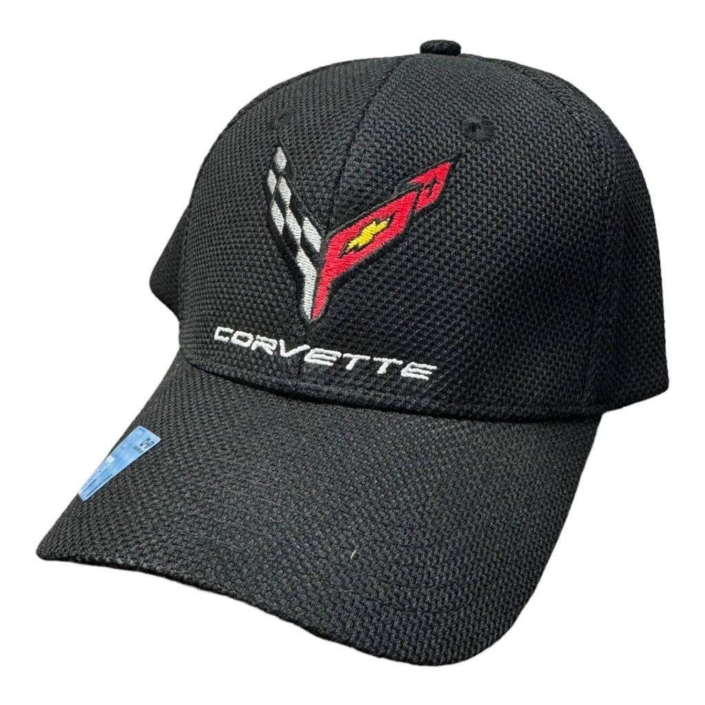 Licensed Chevy C8 Corvette Black Flexfit Hat for Chevrolet Corvette (2020–2024)