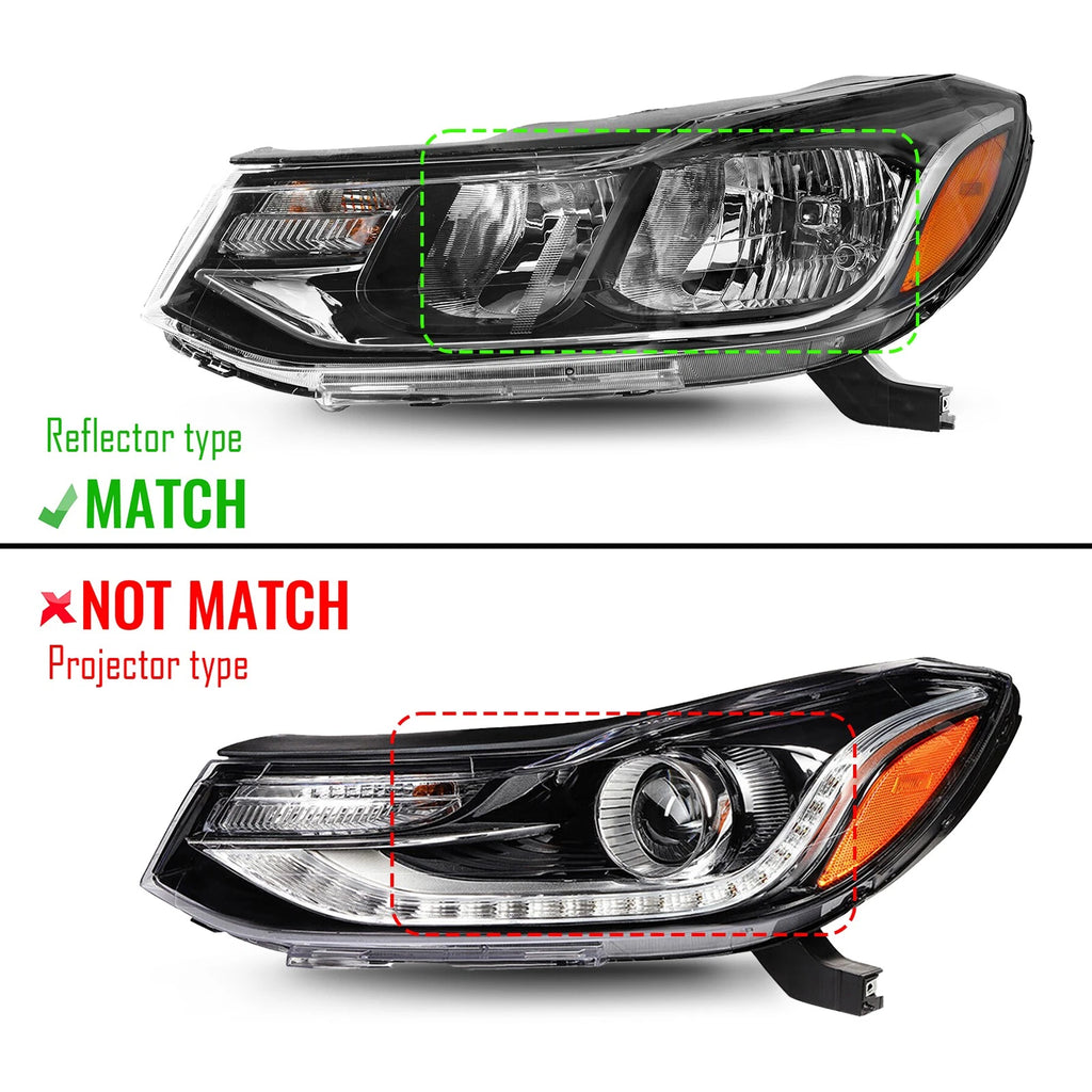 Halogen Headlight for Chevrolet Trax (2017–2022) Left Driver Side with Bulbs