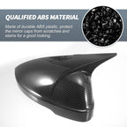Pair Rearview Mirror Cover Overlay Black Carbon Fiber for Volkswagen Passat (2012–2019)