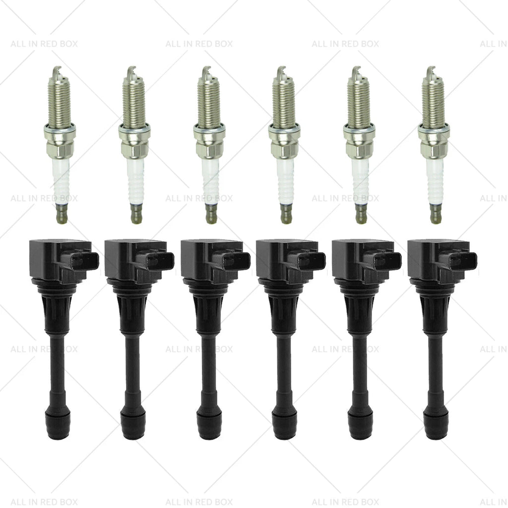6x Ignition Coils & 6x Spark Plugs for Nissan Renault 3.5L (2007–2019) 22448JA10A