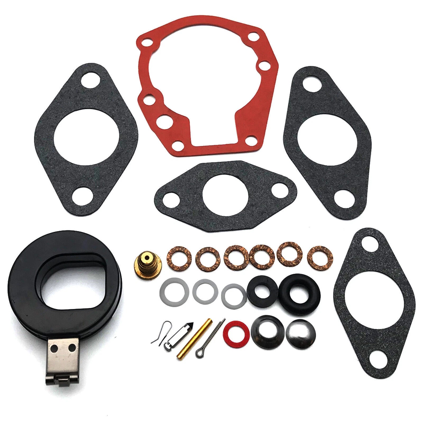 Carburetor Kit w/ Float for Johnson Evinrude 5hp 5.5hp 6hp 7.5hp 10hp 15hp 18hp (N/A)