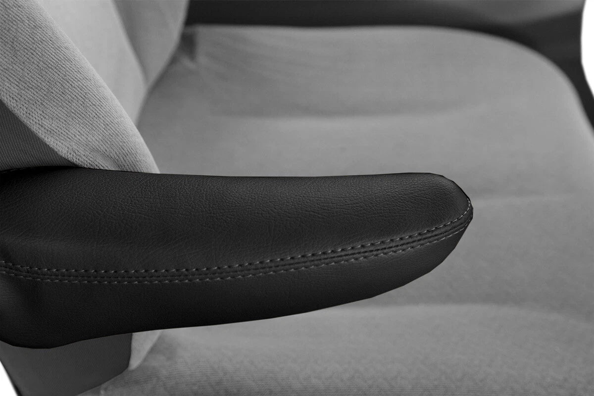 Leather Front Seat Armrest Cover for Dodge Grand Caravan (1996–2007) Black